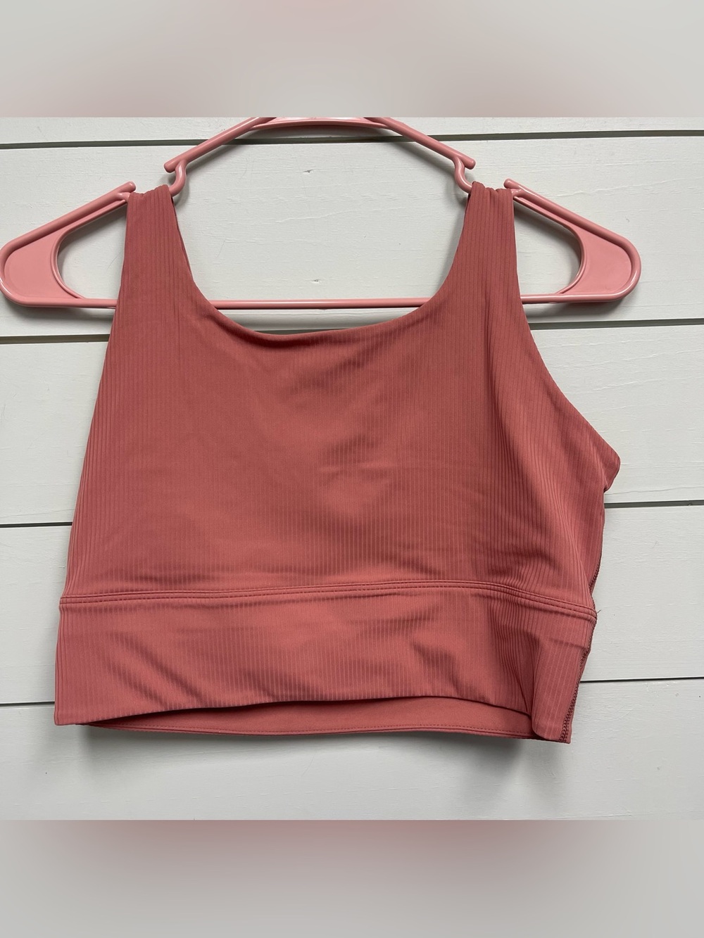 Nike Dri-fit Envy pink ribbed sports bra women's size large